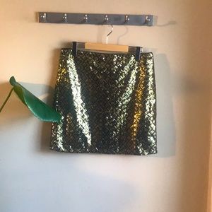 Geometric sequin mini skirt